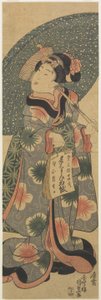 (Ragazza che tiene un quaderno), gennaio 1843 da Utagawa Kunisada