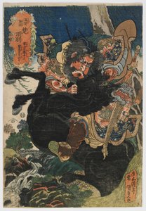 Racconti militari di Han e Chu: Xiang Yu, periodo Edo, c.1830 da Utagawa Kunisada