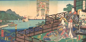 Mitsuuji nel distretto del piacere di Maruyama a Nagasaki da Utagawa Kunisada