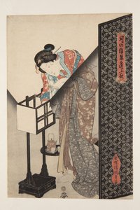 Lampada orientale (Andon) da Utagawa Kunisada