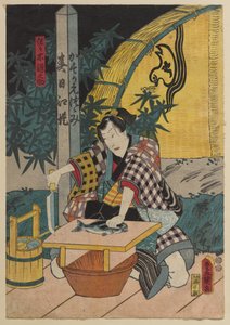 Scena da una rappresentazione Kabuki da Utagawa Kunisada