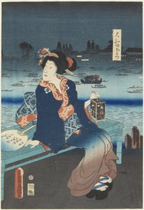 La cortigiana Omitsu della casa Yamato, aprile 1862 da Utagawa Kunisada