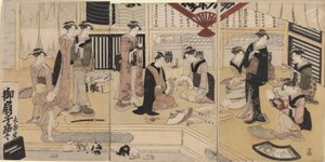 Il negozio di ventagli Eijudo da Utagawa Kunisada