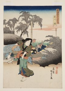 Veduta di Fujikawa da Utagawa Kunisada
