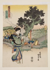 Veduta di Fukuroi da Utagawa Kunisada
