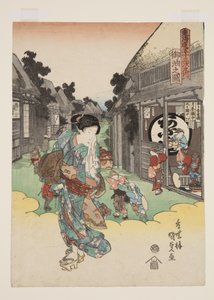 Veduta di Goyu da Utagawa Kunisada