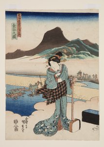 Veduta di Kanaya da Utagawa Kunisada