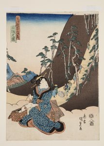 Veduta di Nissaka (stampa xilografica a colori) da Utagawa Kunisada