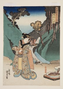 Vista di Okabe da Utagawa Kunisada