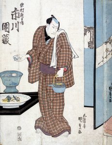 Giapponese che va a servire il tè - di Kounisada da Utagawa Kunisada II