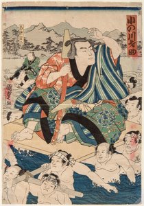 Ritratto del lottatore di sumo Onogawa Saisuke da Utagawa Kunisada II