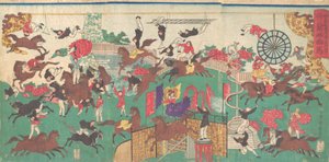 Circo equestre francese nei terreni del tempio di Asakusa Kannon, 1871