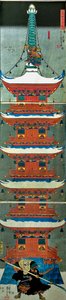 Battaglia sul Monte Yoshino (Yoshinoyama kassen), c.1851 da Utagawa Kuniyoshi
