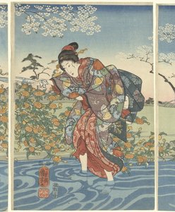 Il fiume Ide Tama nella provincia di Yamashiro