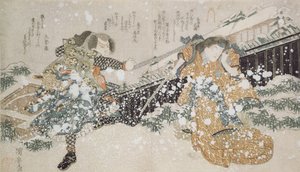Dittico (da sinistra a destra): Gli attori Bando Mitugoro III e Segawa Kikunojo V, 1826 da Utagawa Kuniyoshi