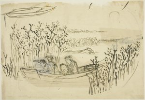 Raccolta di alghe a Omori da Utagawa Kuniyoshi