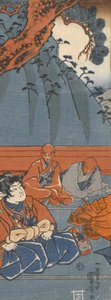 Hakoōmaru trifft Kudō Suketsune da Utagawa Kuniyoshi