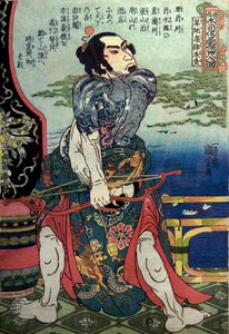 Serie Kanchi Kotsuritsu: Uno dei 108 Eroi del Popolare Water Margin (Tsūzoku Suikoden gōketsu hyakuhachinin no hitori), c.1828-29 da Utagawa Kuniyoshi