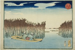 Omori, dalla serie "Luoghi famosi nella capitale orientale (Toto meisho)" da Utagawa Kuniyoshi