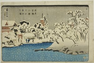 Neve sulla Collina di Benten al Tempio di Kinryuzan ad Asakusa da Utagawa Kuniyoshi