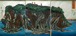 Veduta di Enoshima nella provincia di Sagami, c.1849-51 da Utagawa Kuniyoshi