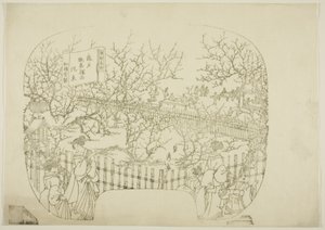 Blocco chiave per una stampa della serie "Toto meisho" (Vedute famose della capitale orientale) da Utagawa Sadahide