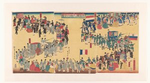 Processione di persone dai Cinque Paesi da Utagawa Sadahide
