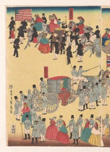 Processione di persone dai Cinque Paesi da Utagawa Sadahide