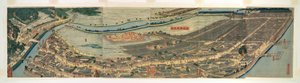 Vista panoramica rivista di Yokohama (Saikai Yokohama fukei) da Utagawa Sadahide