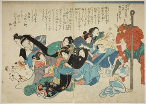 La morte di Ichikawa Danjuro VIII da Utagawa School