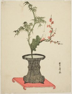 "Tre amici" ikebana da Utagawa Toyohiro