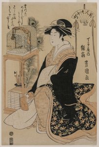 Hinazura di Chōjiya dalla serie Bellezze come i Sette Komachi da Utagawa Toyokuni