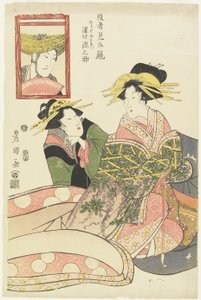 "Specchi di parodie di attori, Sawamura Gennosuke come Fujiya Izaemon", gennaio 1807 da Utagawa Toyokuni