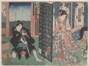 Scena da Kabuki da Utagawa Toyokuni
