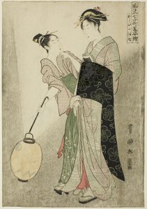 Corteggiamento di Komachi, dalla serie "Sette figure alla moda di Ono no Komachi" da Utagawa Toyokuni I