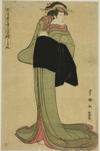 Hamamuraya: Segawa Kikunojo III come la cortigiana Koman, dalla serie "Ritratti di attori sul palco (Yakusha butai no sugata-e)"