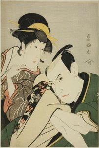 Ichikawa Yaozo III nel ruolo di Takebe Genzo e Iwai Kiyotaro nel ruolo di Tonami