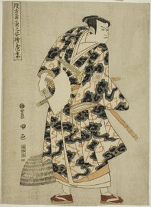 Tachibanaya: Ichikawa Yaozo III come Fuwa Banzaemon, dalla serie "Ritratti di attori sul palco (Yakusha butai no sugata-e)" da Utagawa Toyokuni I