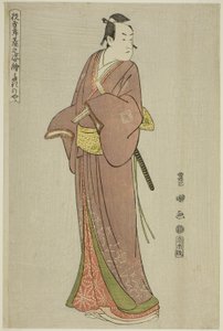 Takinoya: Ichikawa Monnosuke II come Soga no Juro, dalla serie "Ritratti di attori sul palco (Yakusha butai no sugata-e)"