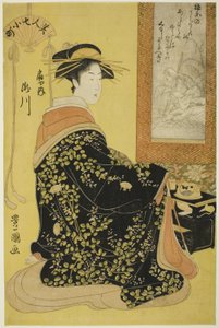 La cortigiana Takikawa di Ogiya, dalla serie Sette belle Komachi da Utagawa Toyokuni I
