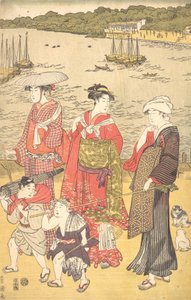 Donne sulla spiaggia di Takanawa