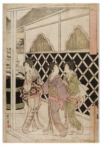 Pellegrinaggio di Capodanno a Myohoji a Horinouchi, Edo, c.1804-1810
