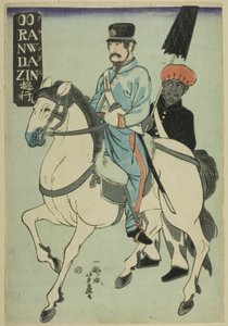 Olandese che passeggia (Orandajin yuko) da Utagawa Yoshifuji