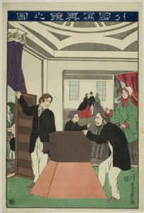 Una Macchina Fotografica Straniera (Gaikoku shashinkyo no zu) da Utagawa Yoshikazu