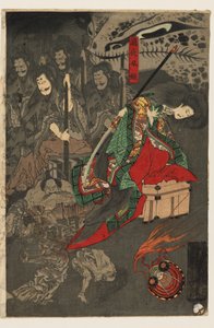 Parata notturna dei cento demoni al Palazzo Sōma da Utagawa Yoshiku