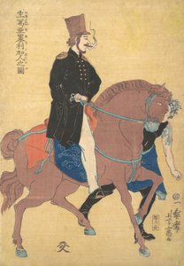 Un americano disegnato dal vivo da Utagawa Yoshitomi