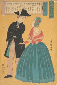 Coppia americana, 1860 da Utagawa Yoshitora