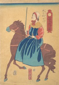 Donna inglese a cavallo da Utagawa Yoshitora