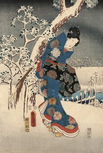 Stampa Ukiyo-e dal Racconto di Genji di Kunisada e Hiroshige