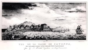 Veduta del porto di Cayenne, Guyana